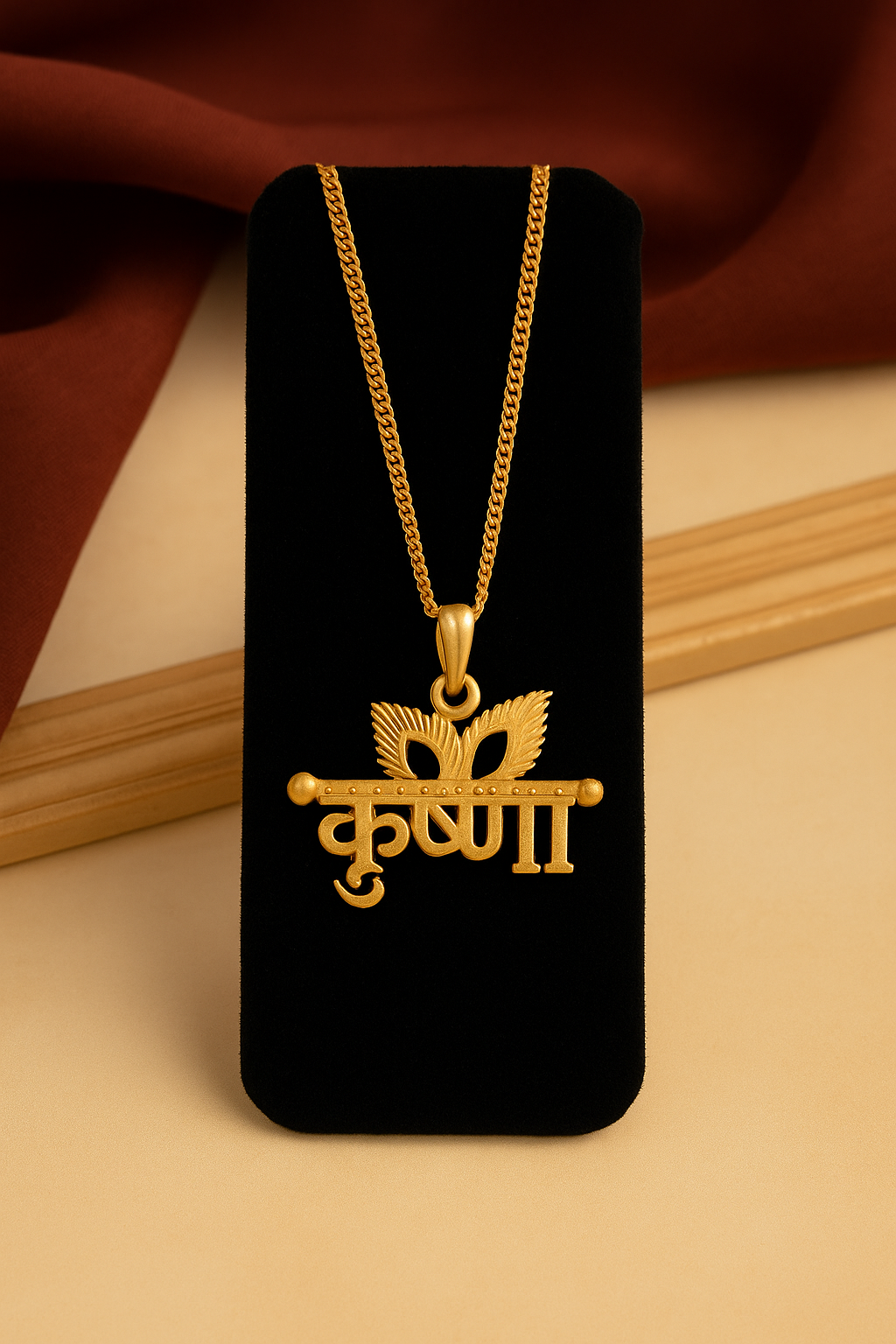 Divine Krishna Name Pendant Necklace