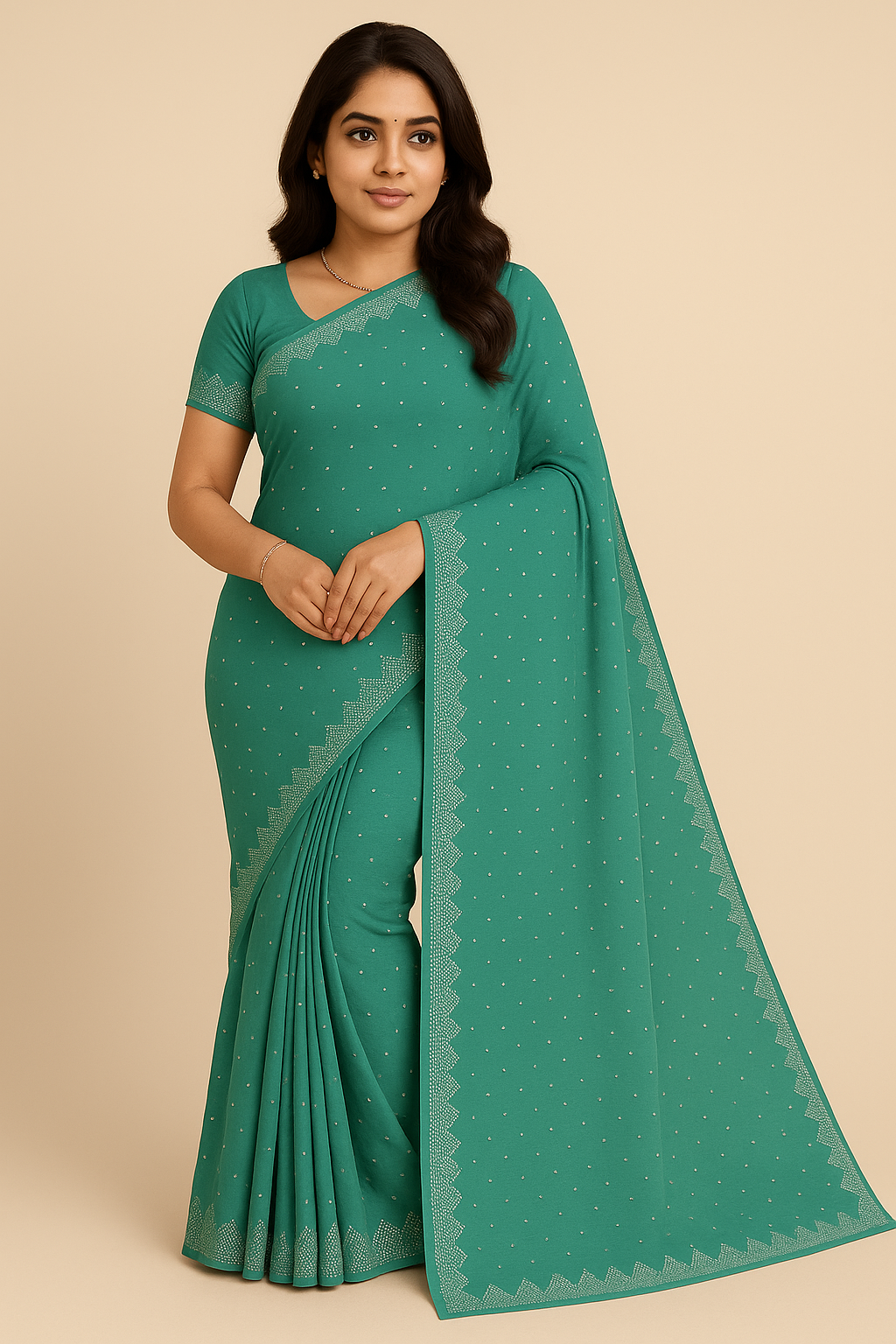 Pink Soft Silk Saree with Intricate Border & Blouse Piece
