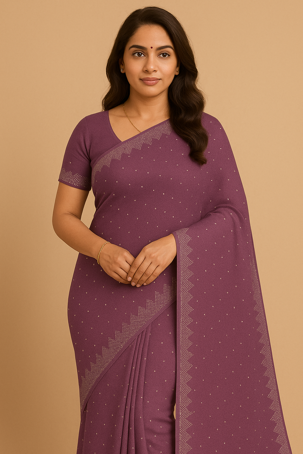 Pink Soft Silk Saree with Intricate Border & Blouse Piece
