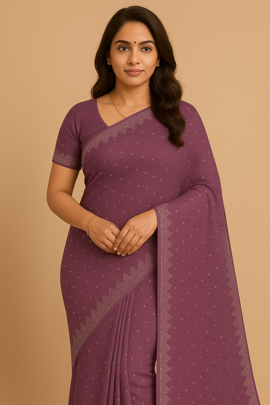 Soft Silk Saree with Intricate Border & Blouse Piece
