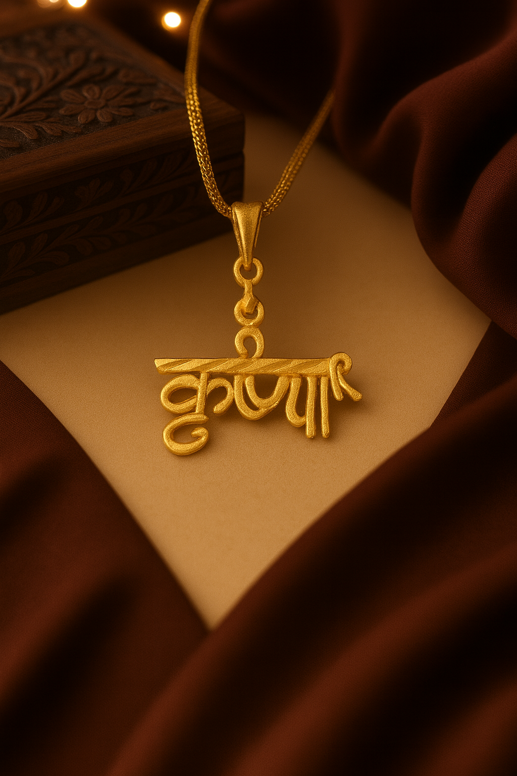 Divine Krishna Name Pendant Necklace